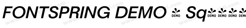 FONTSPRING DEMO - Sq字体转换